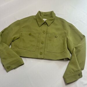 Aritzia Wilfred Green Cropped Jacket Size Small